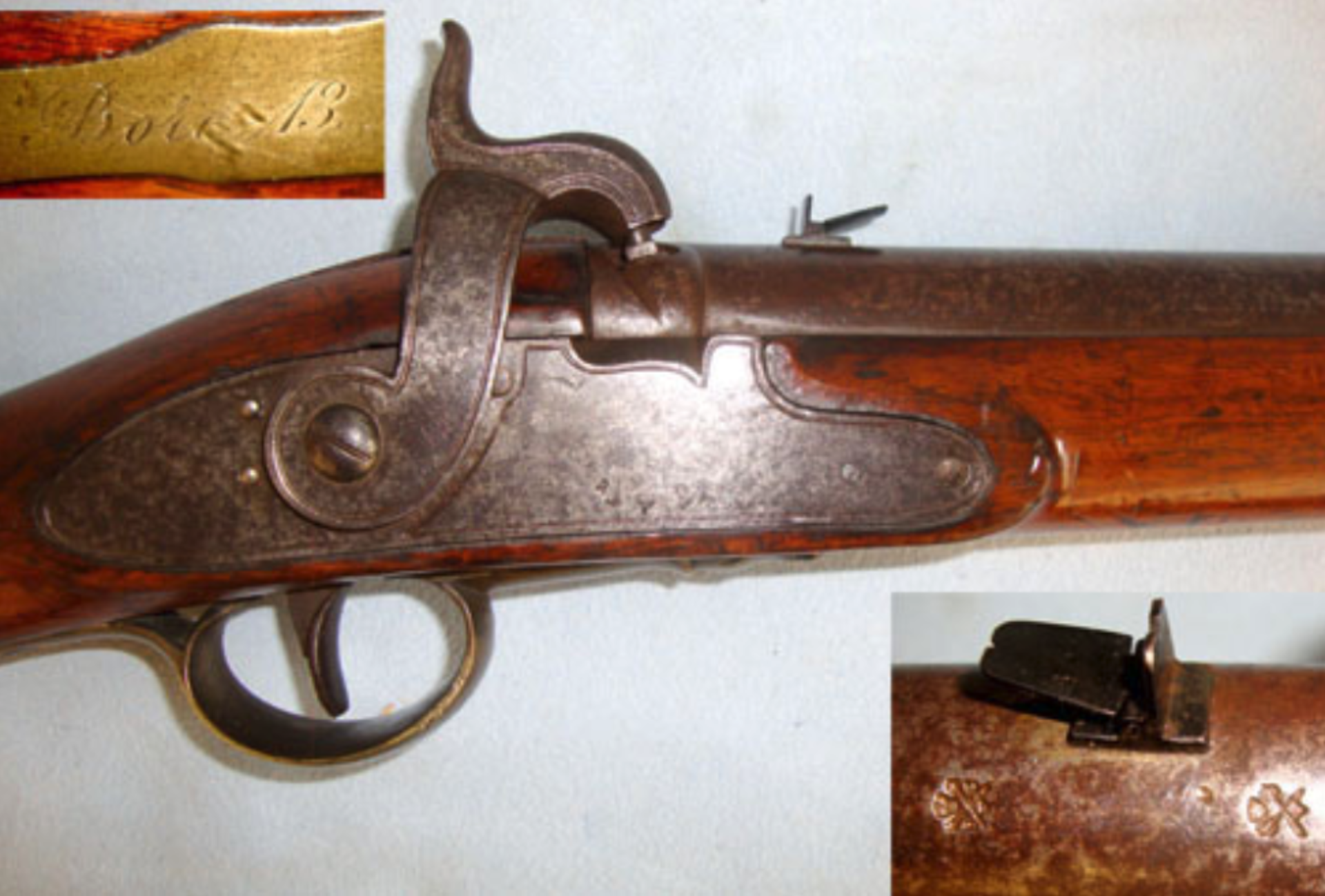 C1850 Victorian British Officer's Private Purchase Percussion Rifled 13 Bore Fusil Musket Saddle - Image 2 of 3