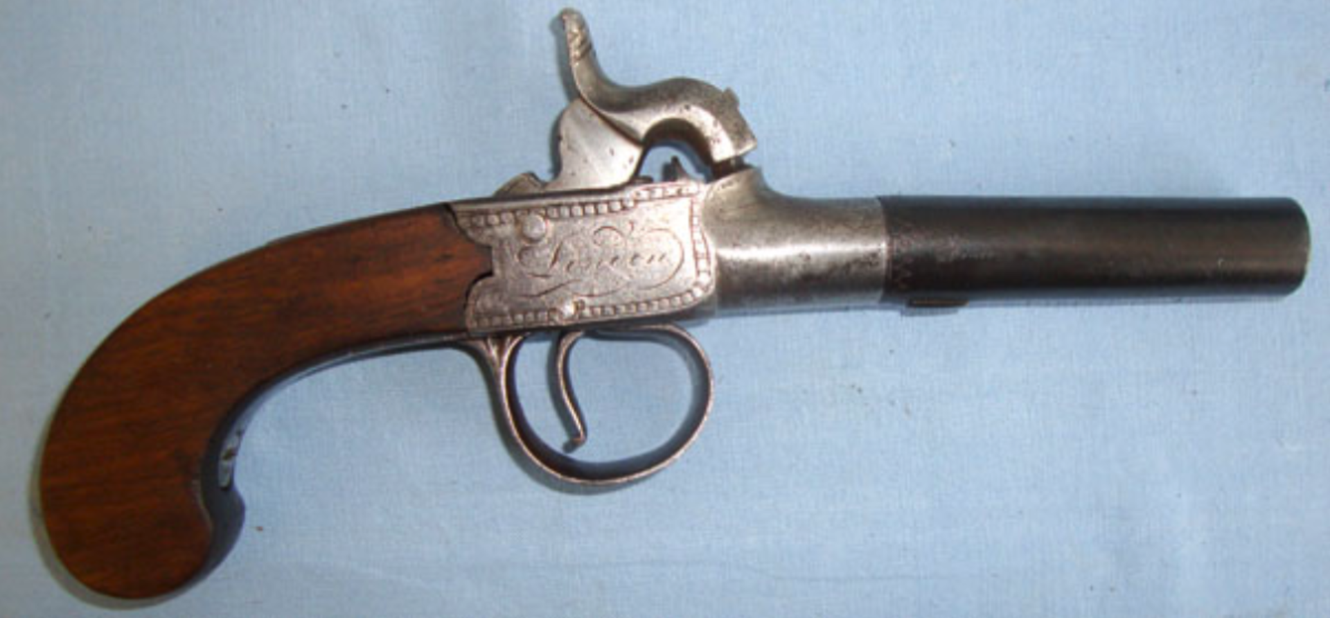 C1840 Archer Of London Percussion Pocket Pistol With Screw Off Rifled Barrel.