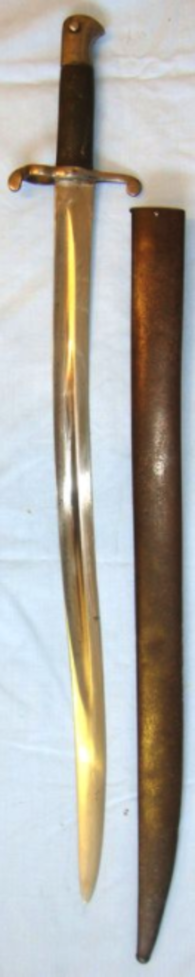 RARE, British Crimean War/ Boer War Era 1853 2nd Pattern Yataghan Sword Bayonet - Image 3 of 3