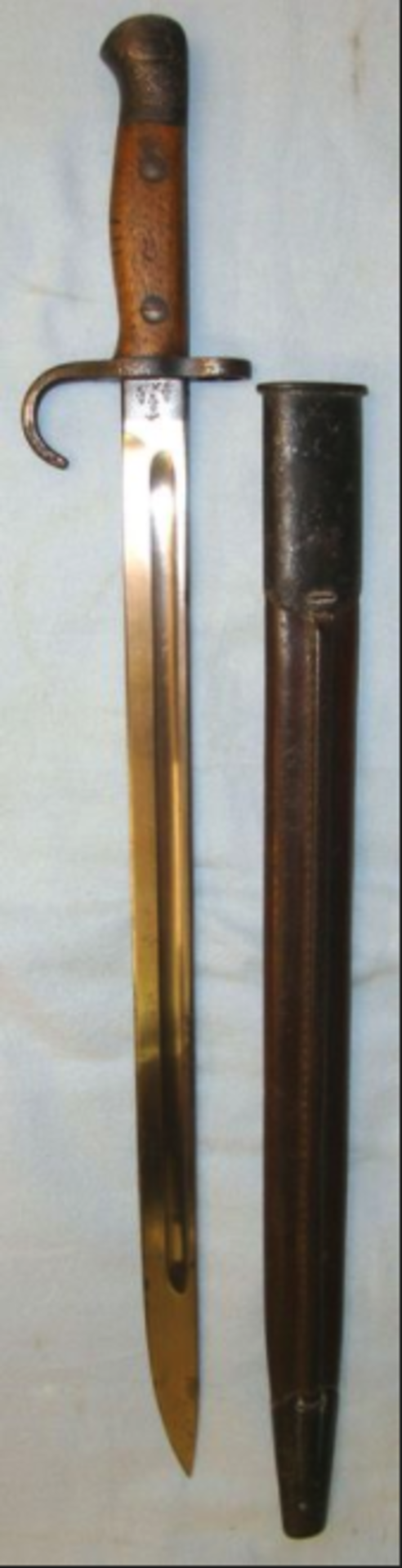 1st Pattern, 1909 Dated Hook Quillon '07' Sword Bayonet By Wilkinson & No.1 MK 1 Scabbard With - Image 3 of 3