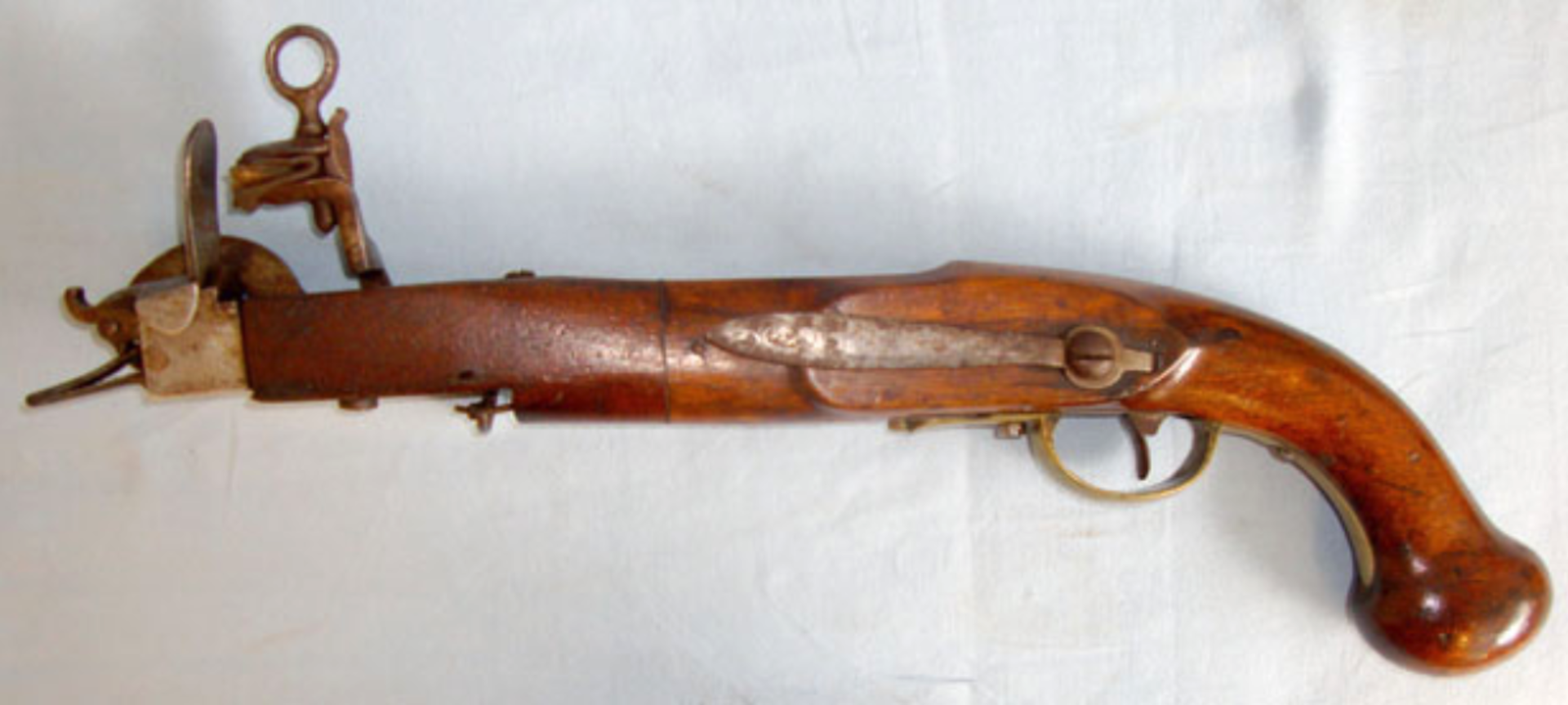 EXTREMELY RARE, NAPOLEONIC WARS / BATTLE OF TRAFALGAR ERA French Naval Flintlock Cannon Pistol - Image 3 of 3