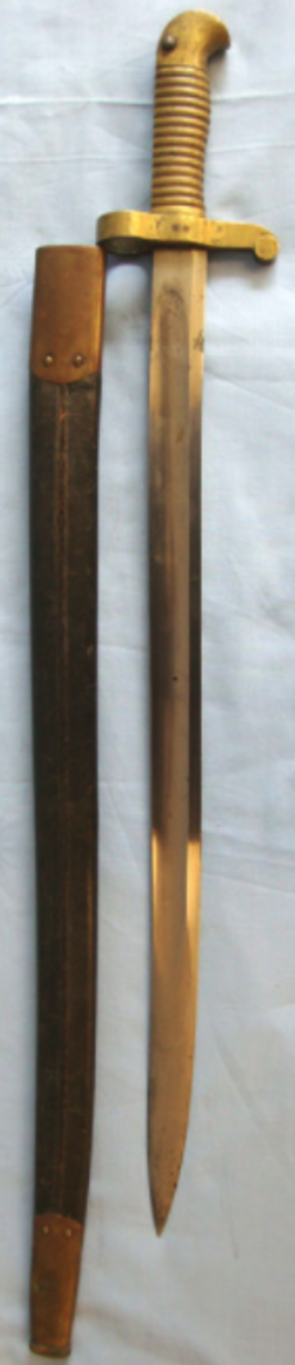 American M1862/63 Rifle Sword Bayonet and Scabbard.