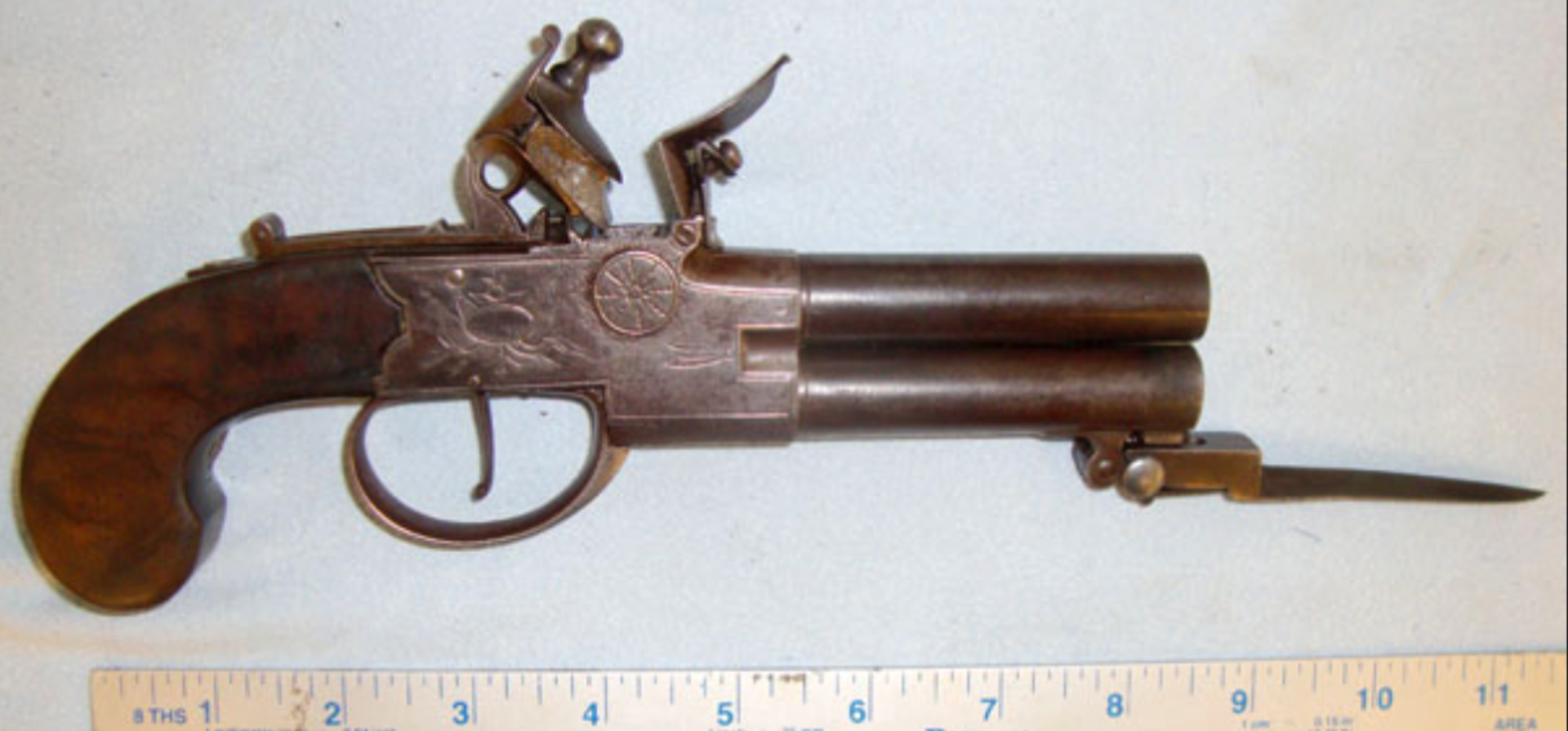 Rare, C1800 English Saynor's Double Barrel, Over & Under, Double Barrel, Tap Action, 40 Bore,
