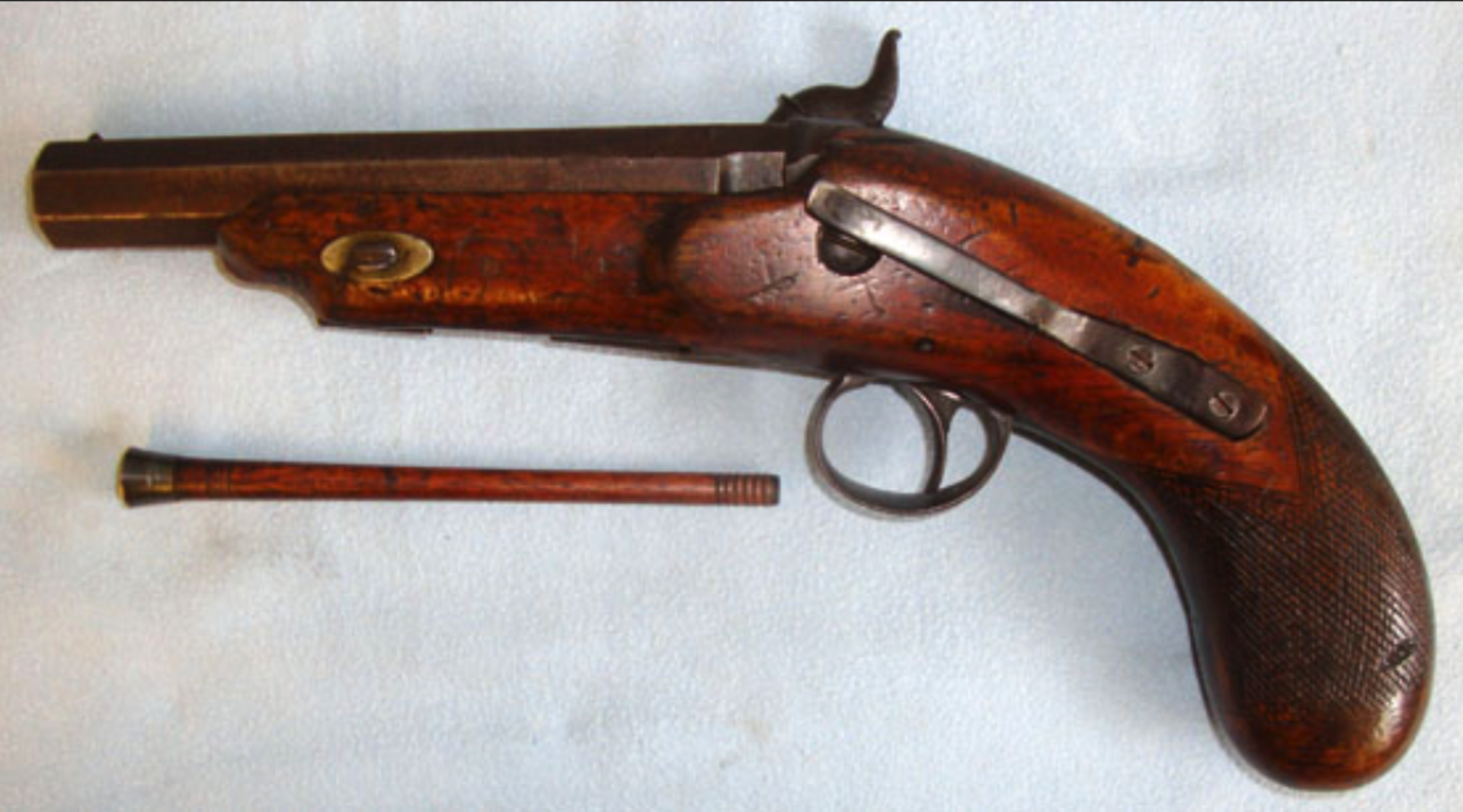 Victorian, English 1840-1850 John Cunningham, Manchester 20 Bore, Percussion Police Pistol With - Image 3 of 3