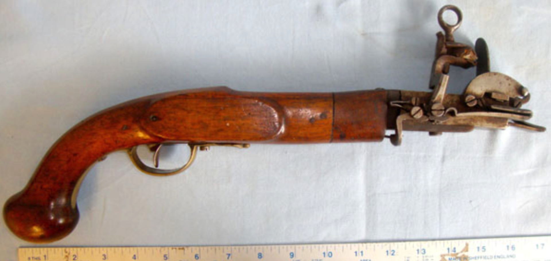 EXTREMELY RARE, NAPOLEONIC WARS / BATTLE OF TRAFALGAR ERA French Naval Flintlock Cannon Pistol