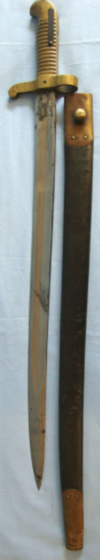 American M1862/63 Rifle Sword Bayonet and Scabbard. - Image 3 of 3