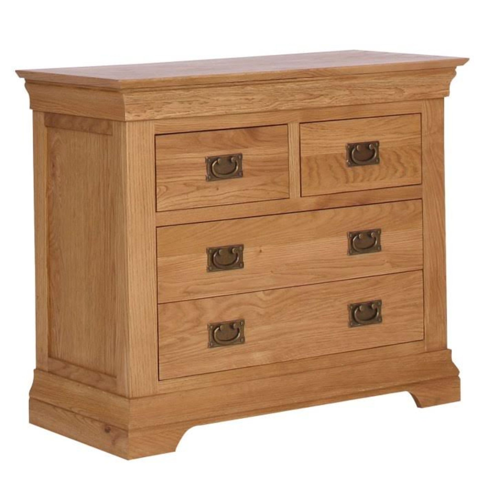 Loire oak farmhouse 2 over 2 drawer chest brand new and boxed