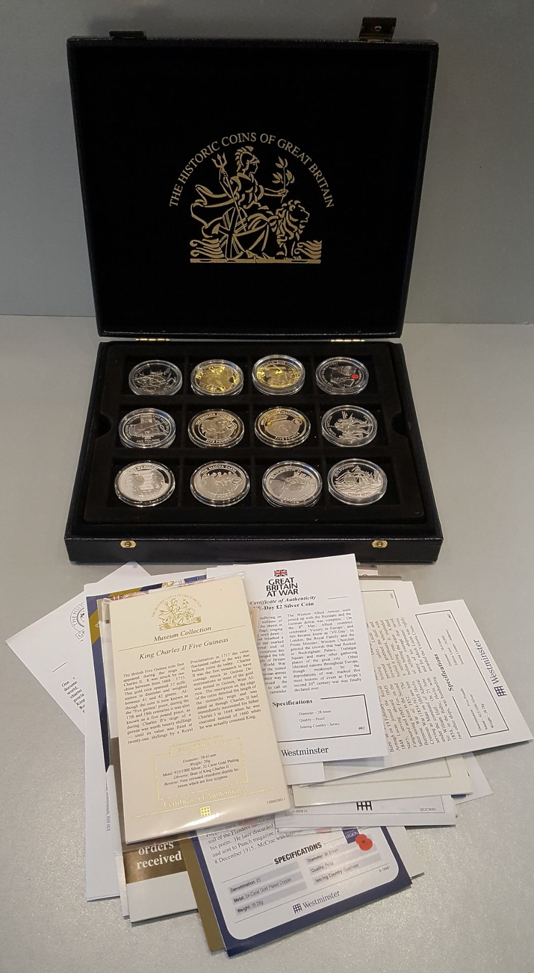 24 Assorted Collectable Coins Includes Silver Proof £5 Coins