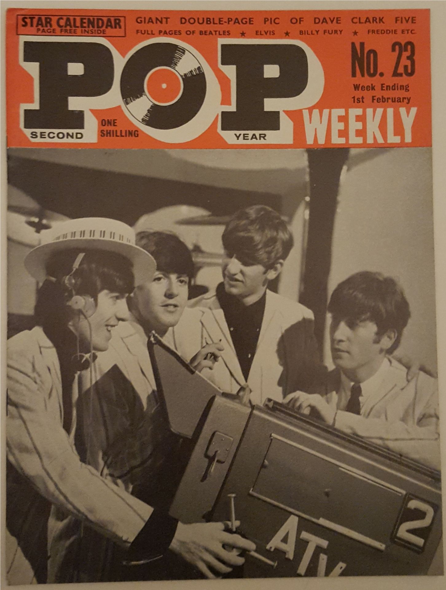 Vintage Retro 6 x Pop Weekly Magazines Front Cover Beatles 1963 to 1964. - Image 6 of 7