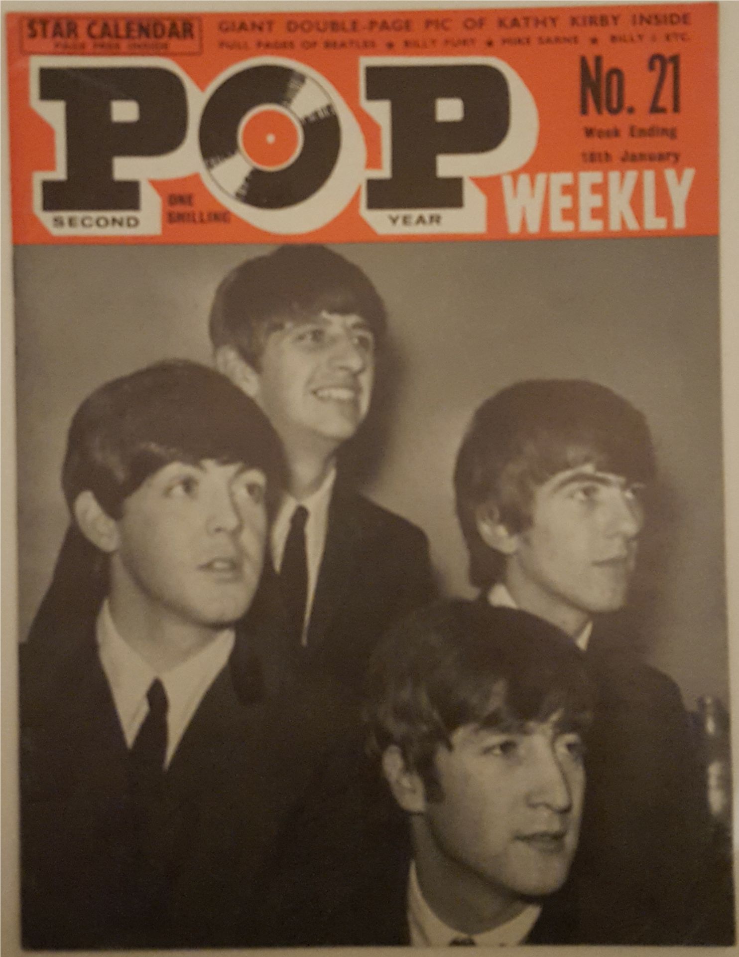 Vintage Retro 6 x Pop Weekly Magazines Front Cover Beatles 1963 to 1964. - Image 5 of 7