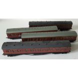 Vintage Retro 4 x Model Train Coaches Airfix & Mainline Models 00 Guage