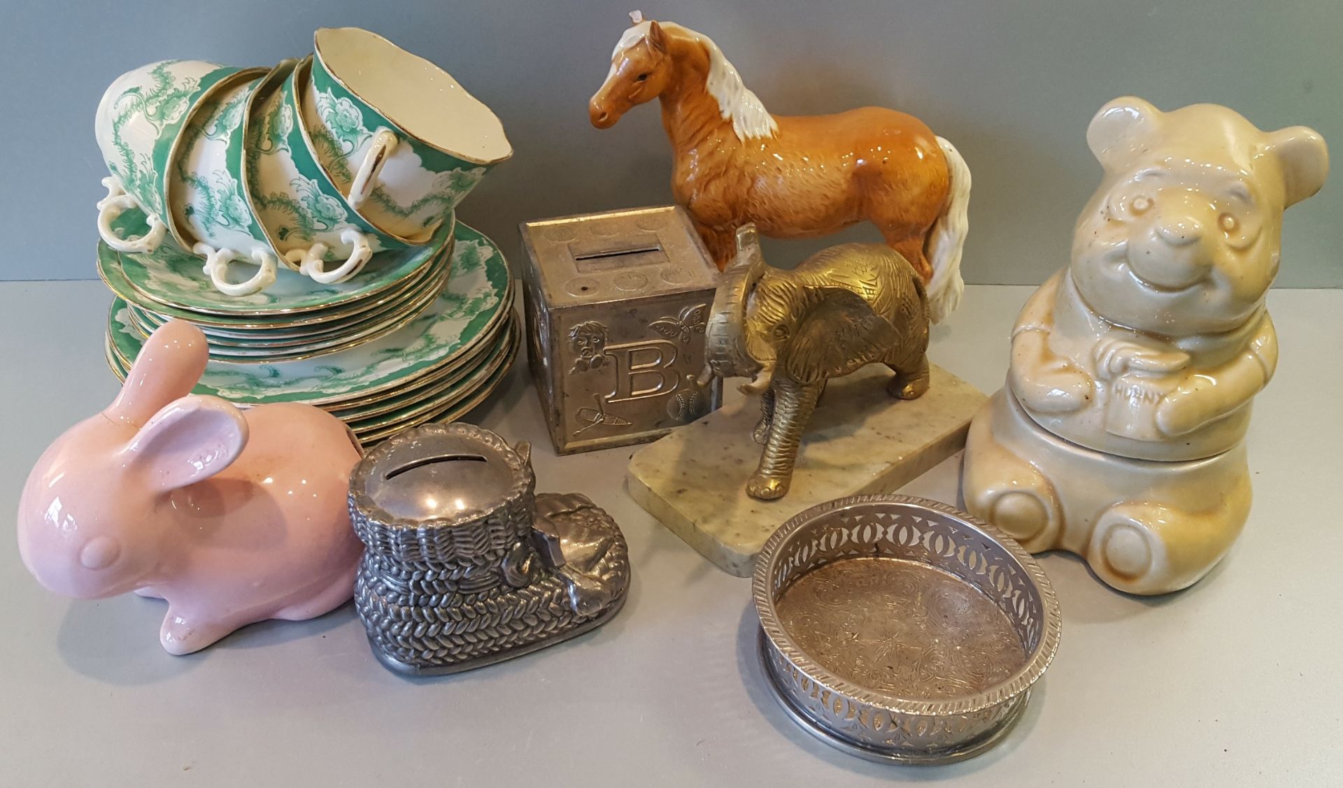 Vintage Retro Parcel of Plated Items Ceramic Animals & More NO RESERVE