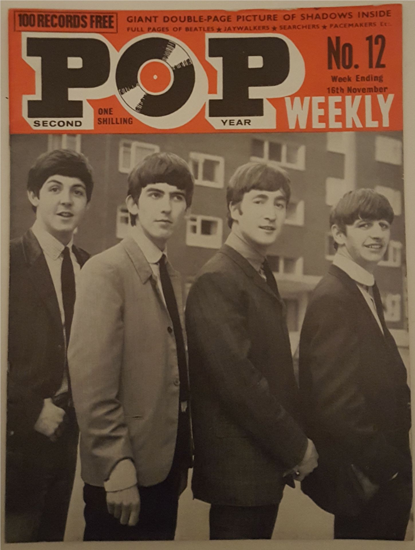 Vintage Retro 6 x Pop Weekly Magazines Front Cover Beatles 1963 to 1964. - Image 2 of 7