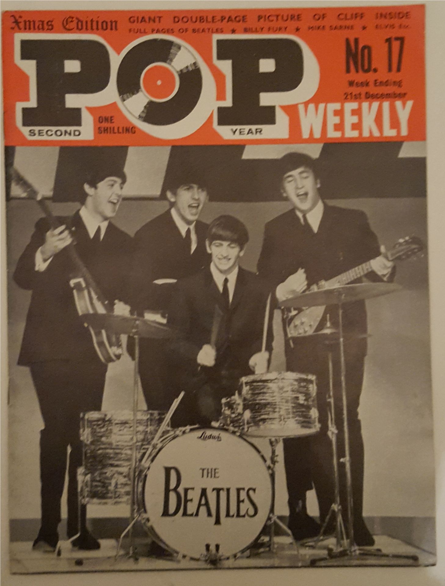 Vintage Retro 6 x Pop Weekly Magazines Front Cover Beatles 1963 to 1964. - Image 4 of 7