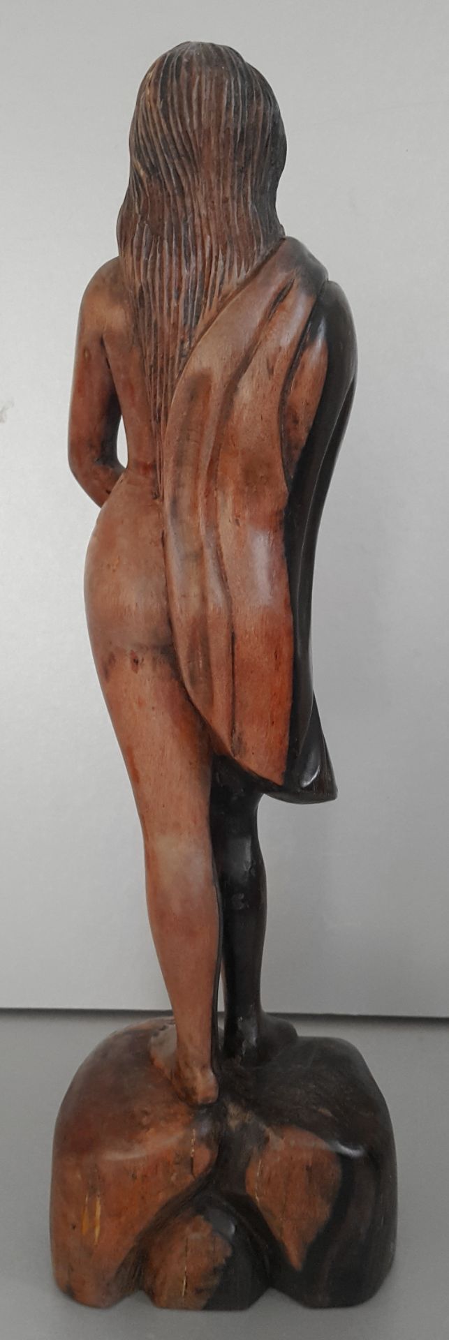 Vintage Retro Carved Wood Sculpture Female Nude - Image 2 of 3