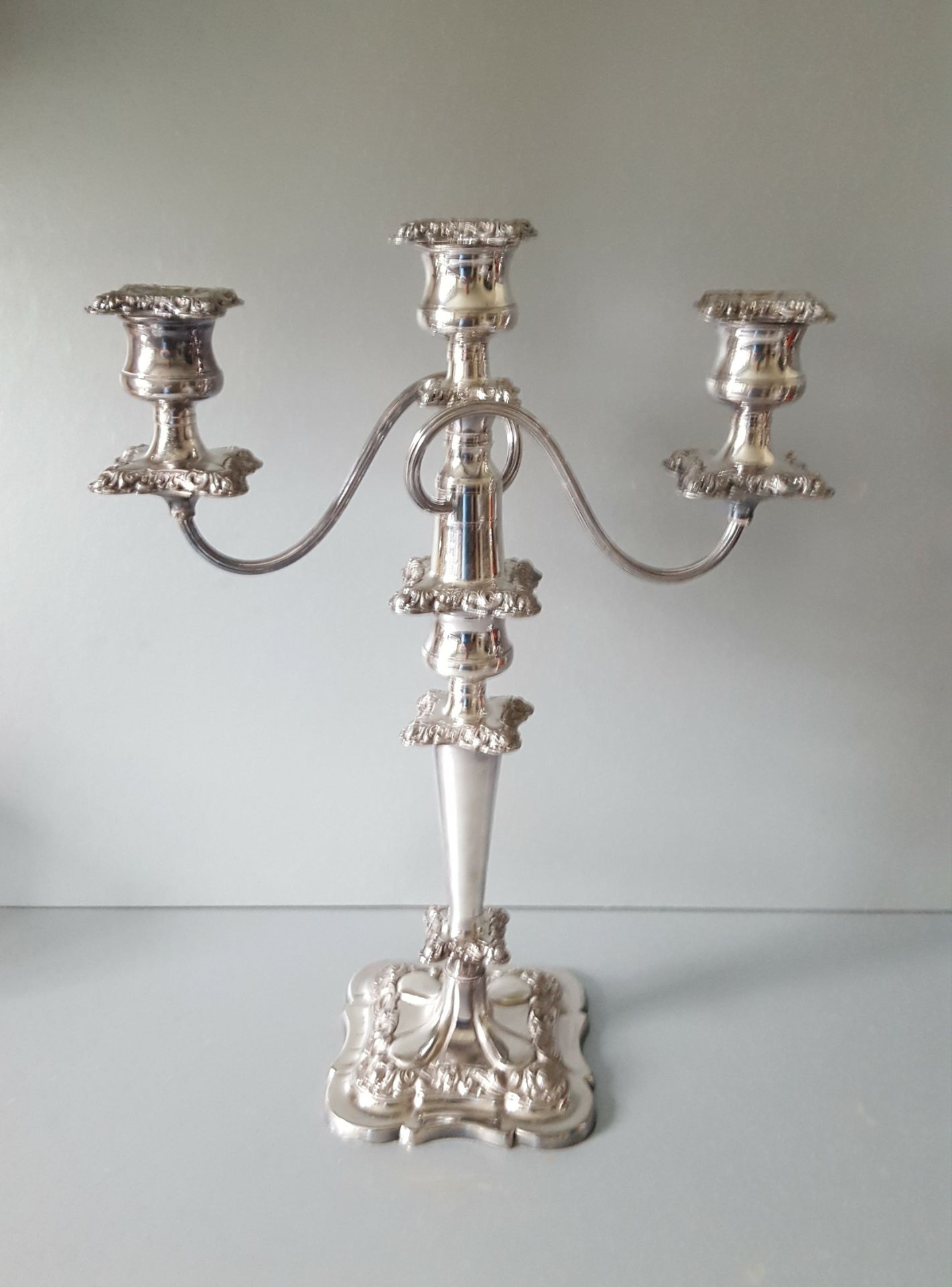 Vintage Retro 2 x Candelabra Silver Plated - Image 2 of 4