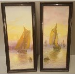 Vintage Retro 2 x Framed Nautical Prints NO RESERVE