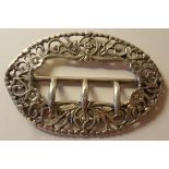 Antique Sterling Silver Belt Buckle Chester 1892 Sanders & Shepard