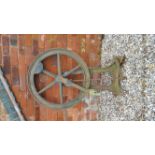 Antique Vintage Cast Iron Pump Wheel Possibly Railway Related