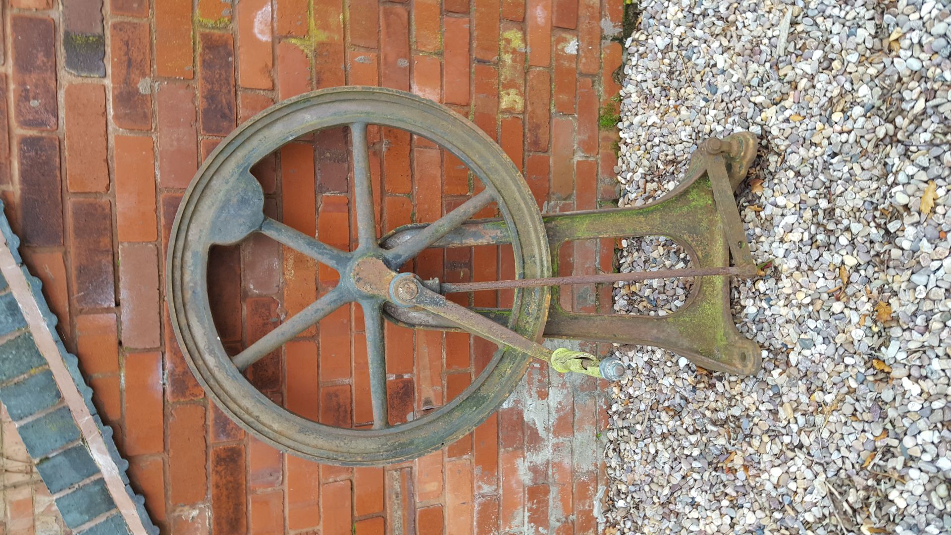 Antique Vintage Cast Iron Pump Wheel Possibly Railway Related