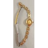 Vintage Retro 9ct Gold 17 Jewels Marvin Cocktail Watch Total Weight 9.3g