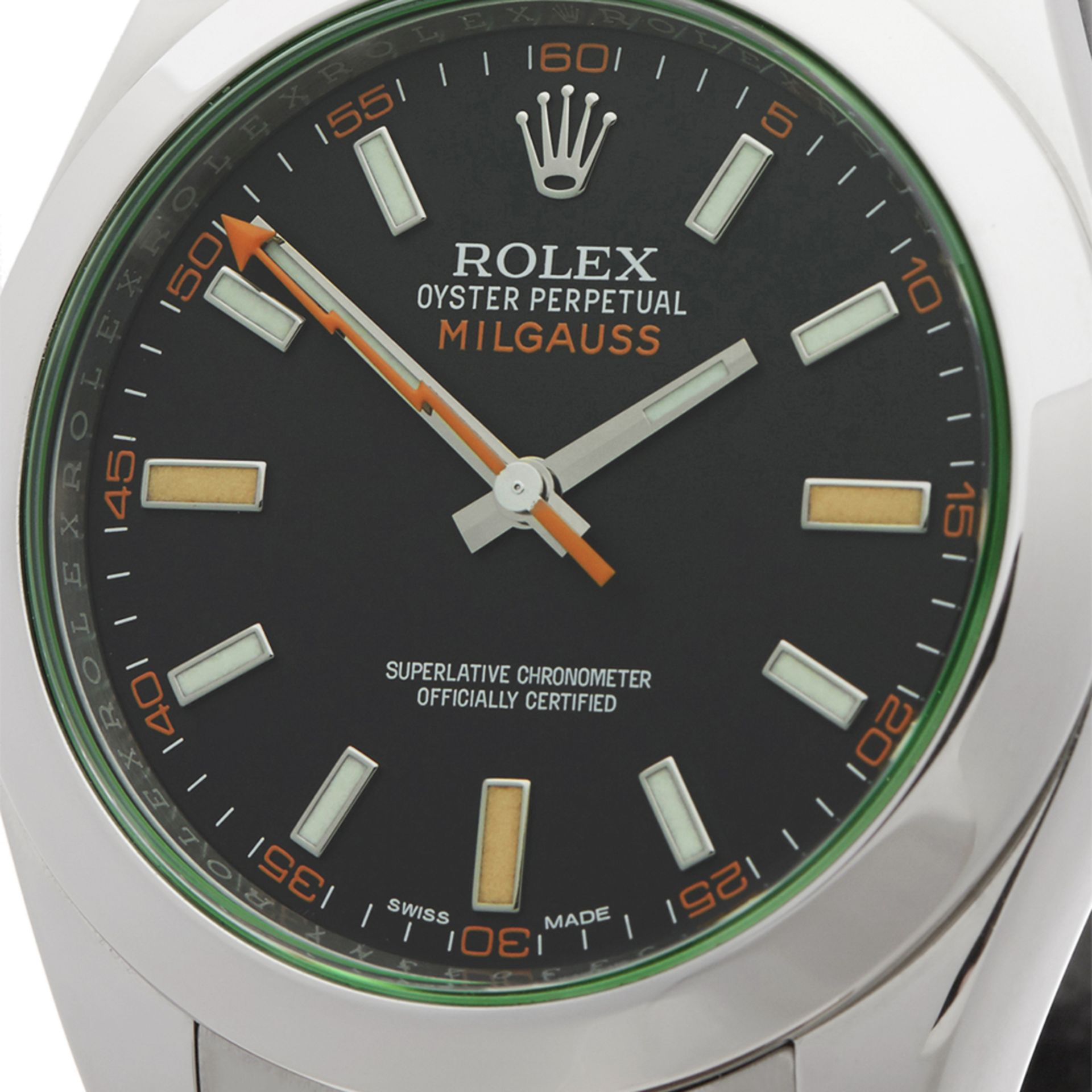 Milgauss Green Glass 40mm Stainless Steel - 116400GV - Image 3 of 9