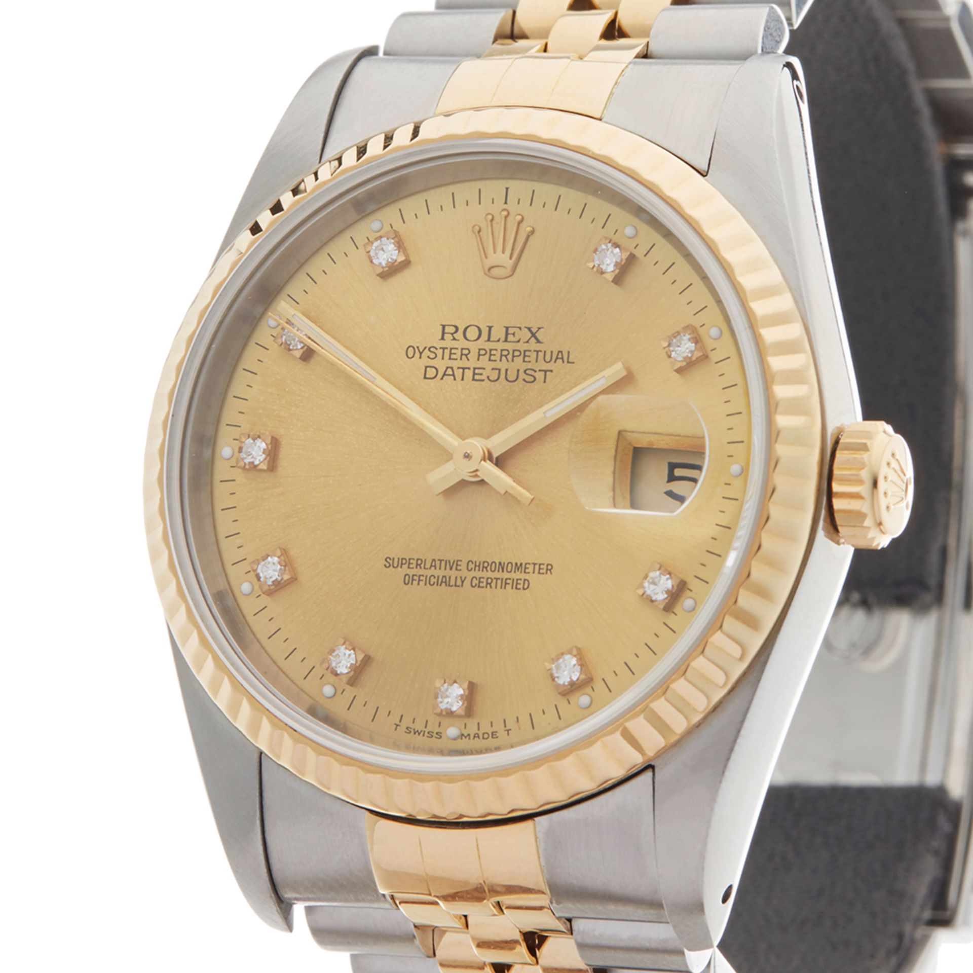 Datejust 36mm Stainless Steel & 18k Yellow Gold - 16233 - Image 3 of 9