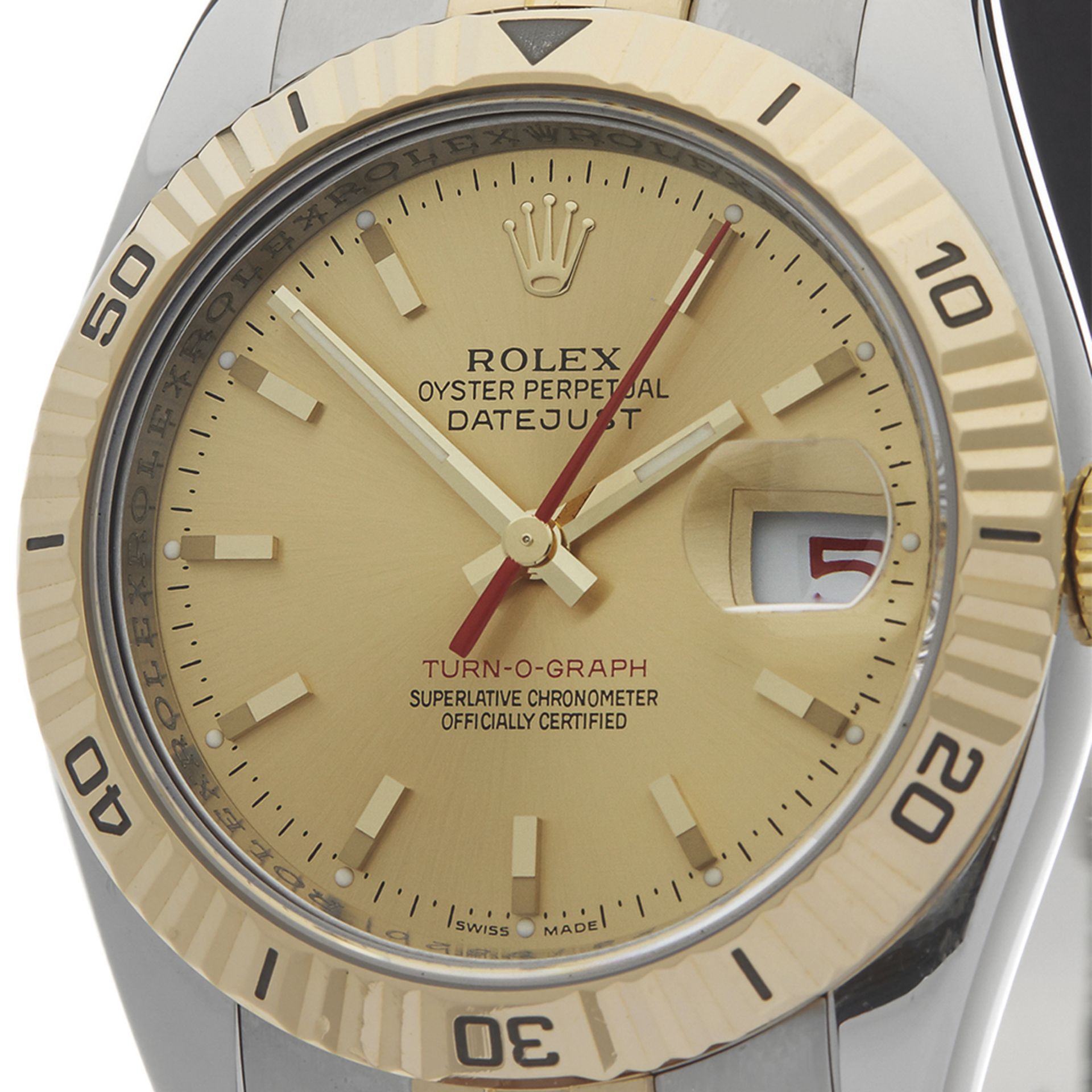 Datejust Turn-o-graph 36mm Stainless Steel & 18k Yellow Gold - 116263 - Image 3 of 9