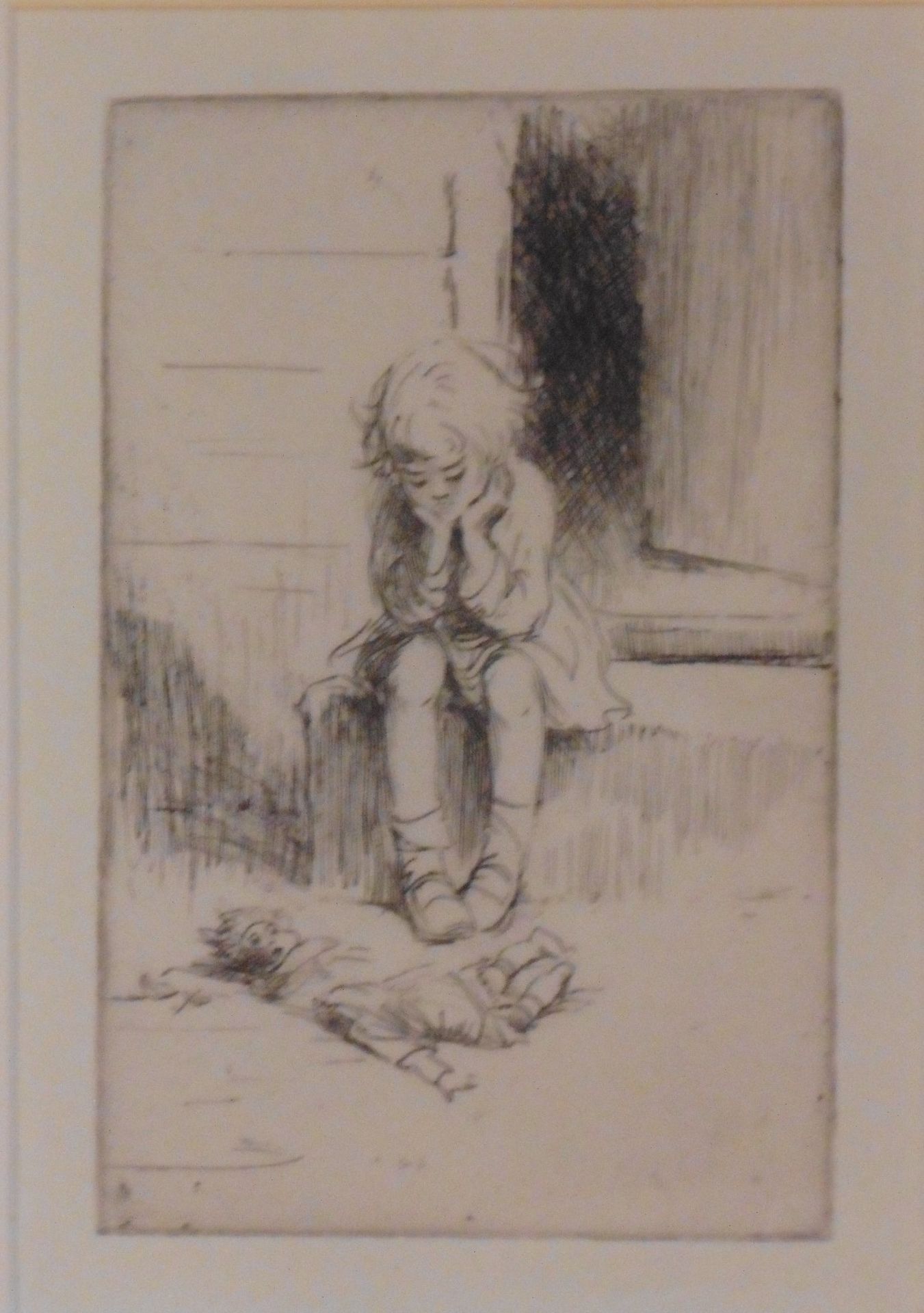 Eileen Alice Soper 1905-1990 etching ' Tragedy' Provanance artist studio Chris Beetles gallery Title - Bild 2 aus 4