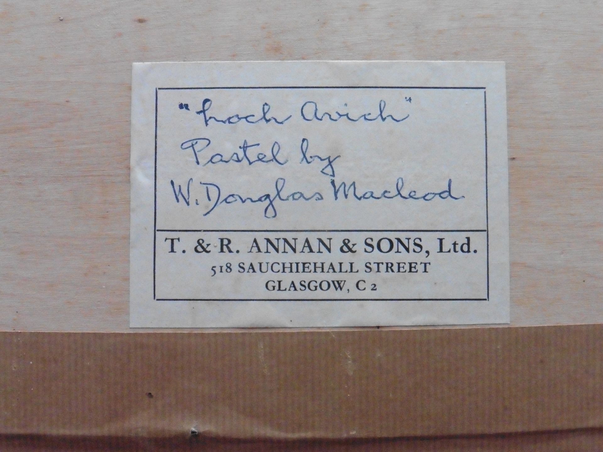 William Douglas Macleod 1892-1963 signed pastel 'Loch Anich' Title:Loch Anich Artist:William Douglas - Bild 5 aus 5