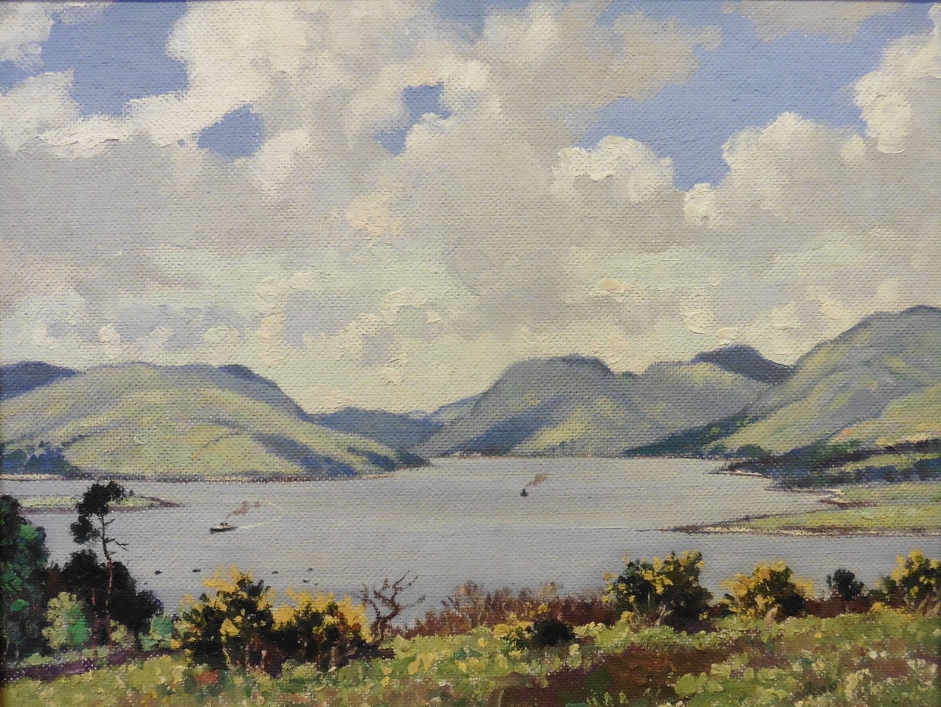 Douglas Macleod 1892-1963 original oil painting Loch Striven from Canada Hill Title: Loch Striven