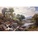 Rev William Dickie exhibited/flourished 1896-1928 signed oil Scottish view 'Glen Affric' Title: Glen