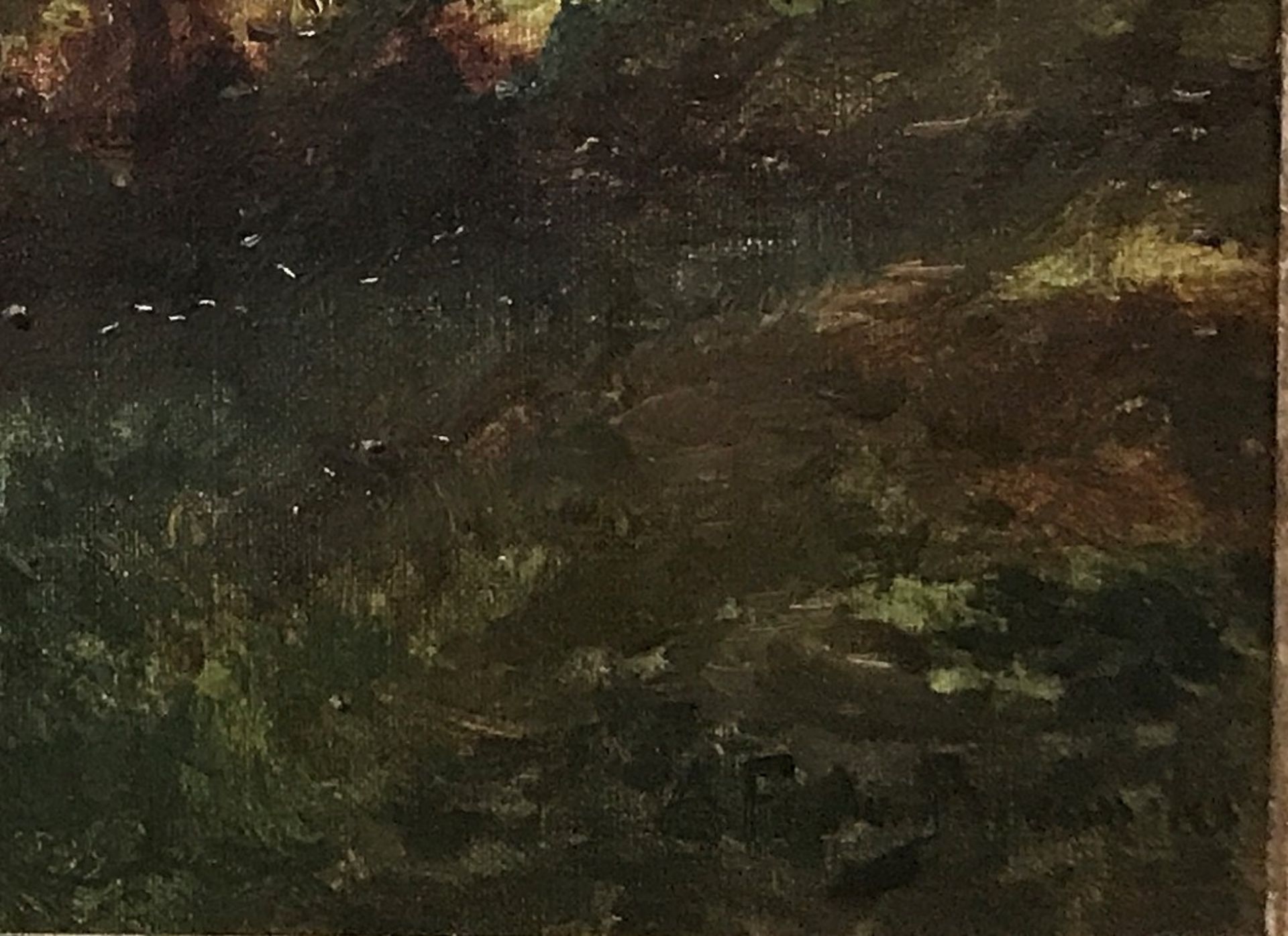 Signed oil on canvas by Alfred Fontville de Breanski Scottish view Near Aberfeldy Perthshire - Bild 3 aus 4