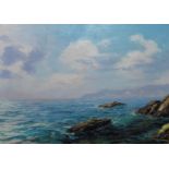 Samuel Lamorna Birch R.A. (1869-1955) Large signed oil on canvas Tregiffian Cliffs Title :