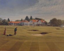 Signed artist proof 18th Muirfield golf course by Scottish artist Peter Munro Title:18th Muirfield