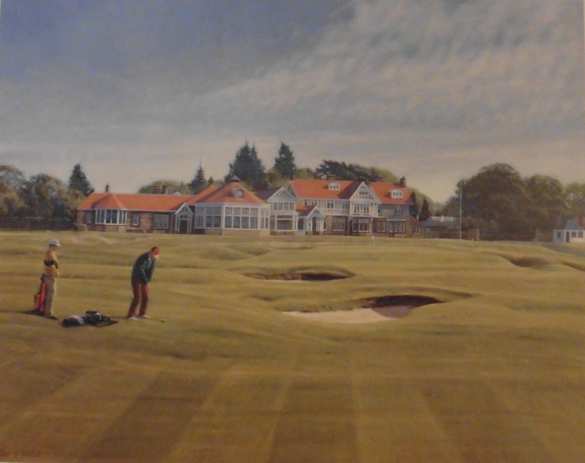 Signed artist proof 18th Muirfield golf course by Scottish artist Peter Munro Title:18th Muirfield