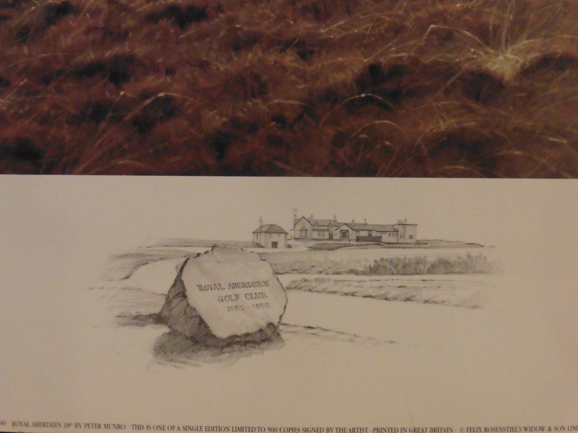 Peter Munro Scottish Bn 1954 signed artist proof Royal Aberdeen golf course Title:Royal Aberdeen - Image 5 of 5