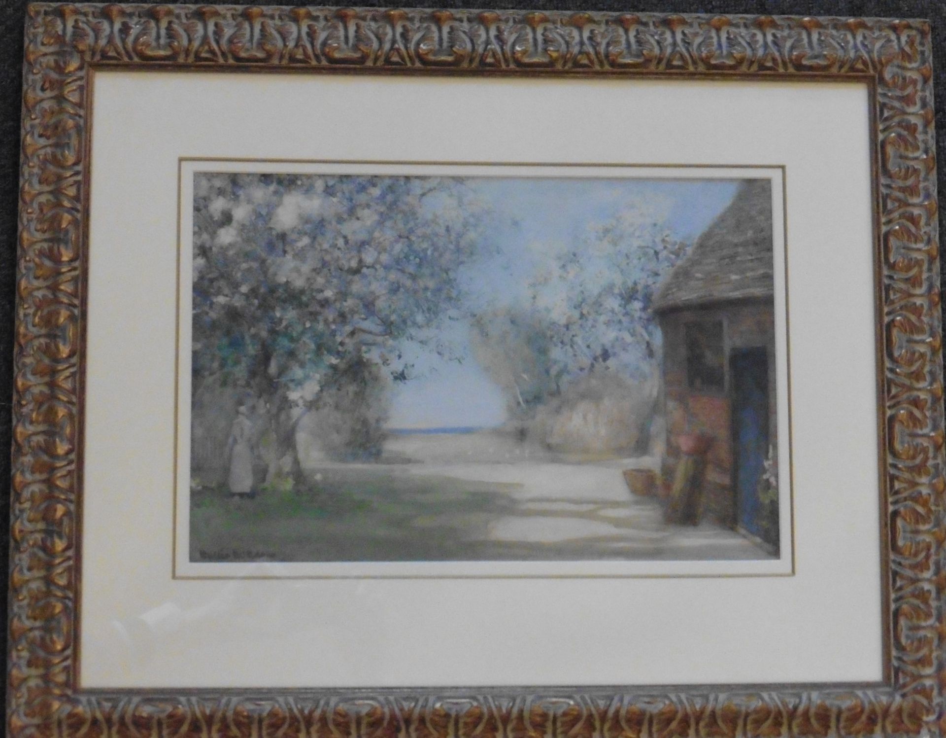 Walter MacAdam 1865 , 1935 signed watercolour 'Orchard By The Loch' Royal sciety of painters in - Image 2 of 5