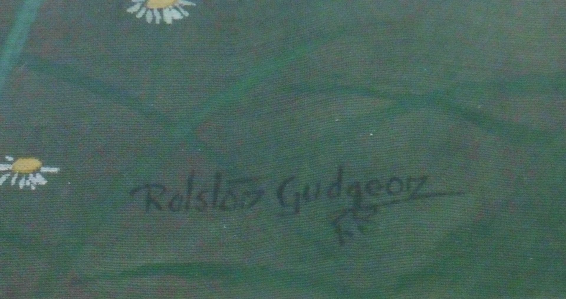 Ralston Gudgeon 1910- 1984signed watercolour on Silk 'Cockrell' Title: Cockerel Artist: Ralston - Bild 3 aus 4