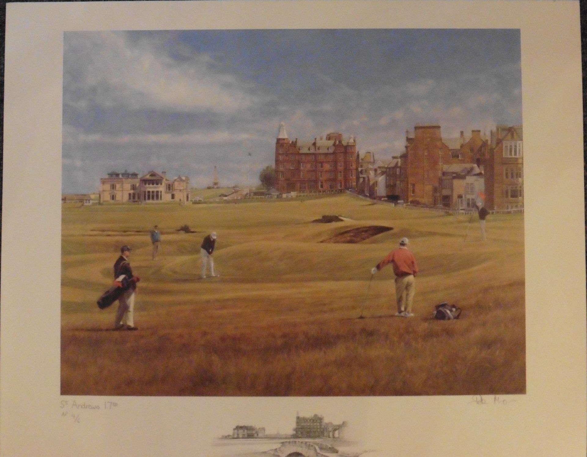 Signed artist proof, 17th St Andrews golf course by Scottish artist Peter Munro Title:St Andrews - Bild 2 aus 4