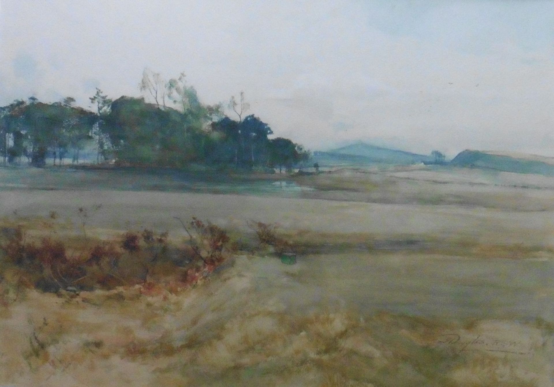 James Douglas Scottish (1858-1911) signed watercolour Nth Berwick Golf Course Title : North