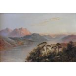 F Y Jamieson signed oil on canvas Scottish Highland Loch Scene Title : Highland Loch Scene (2)