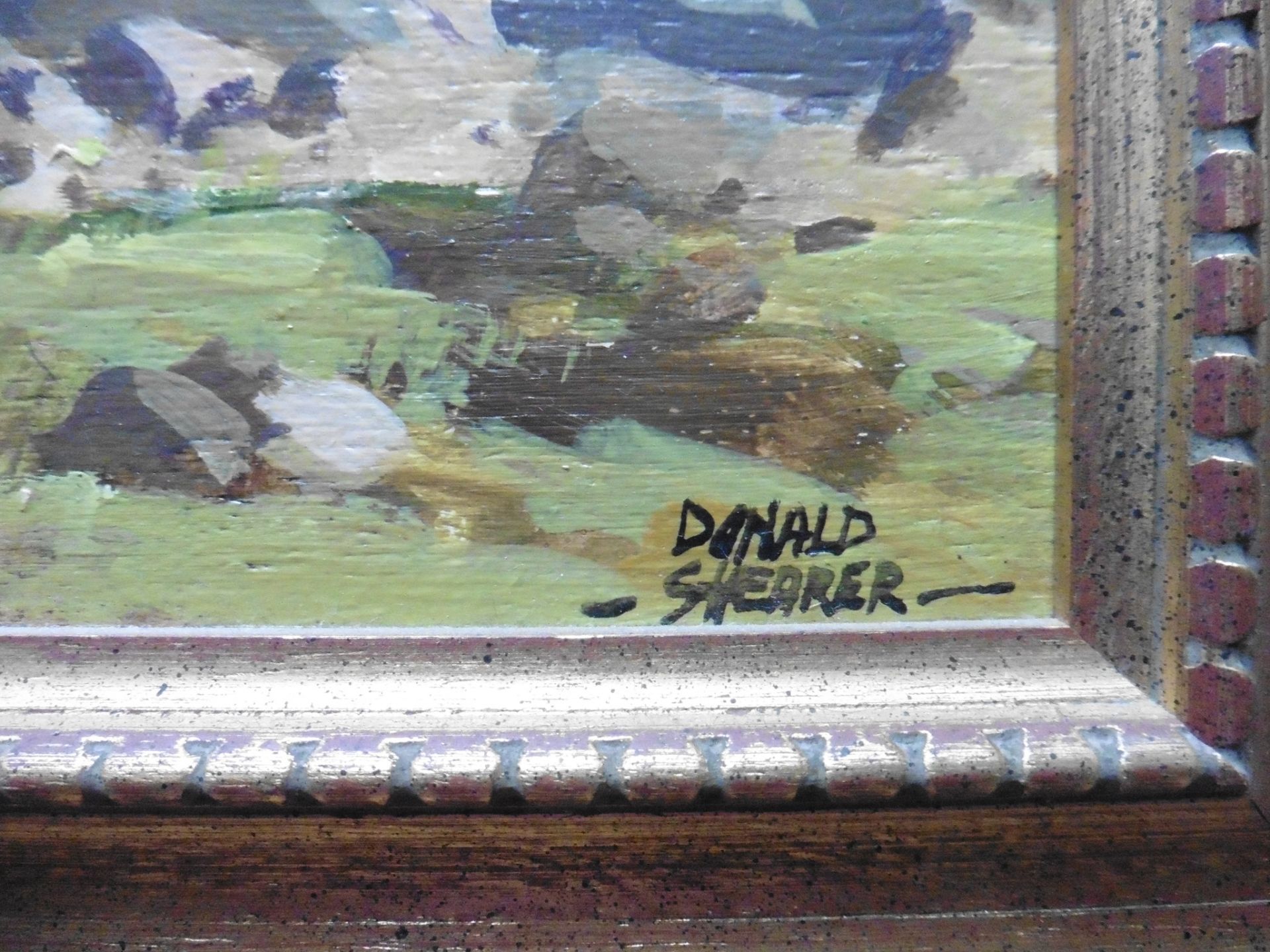 Donald Shearer Scottish artist bn 1925 Signed oil Loch Morlich Title: Loch Morlich Artist: Donald - Bild 2 aus 3