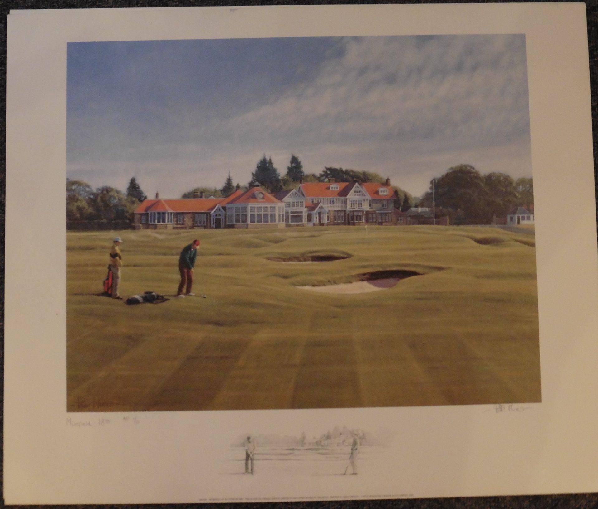 Signed artist proof 18th Muirfield golf course by Scottish artist Peter Munro Title:18th Muirfield - Bild 2 aus 4