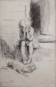 Eileen Alice Soper 1905-1990 etching ' Tragedy' Provanance artist studio Chris Beetles gallery Title