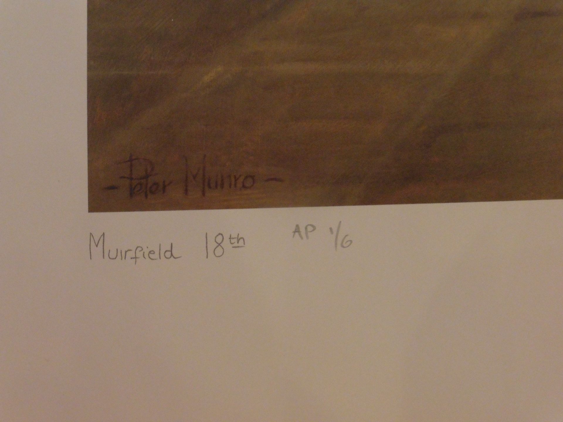 Signed artist proof 18th Muirfield golf course by Scottish artist Peter Munro Title:18th Muirfield - Image 3 of 4