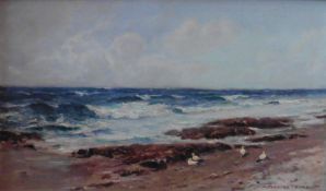 Alexander Torrie Scottish artist Fl 1900's signed oil Western Isles Seascape Title: Western Isles