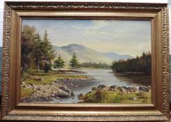 Donald Shearer Scottish artist bn 1925 Signed oil Loch Morlich Title: Loch Morlich Artist: Donald
