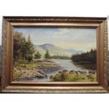 Donald Shearer Scottish artist bn 1925 Signed oil Loch Morlich Title: Loch Morlich Artist: Donald