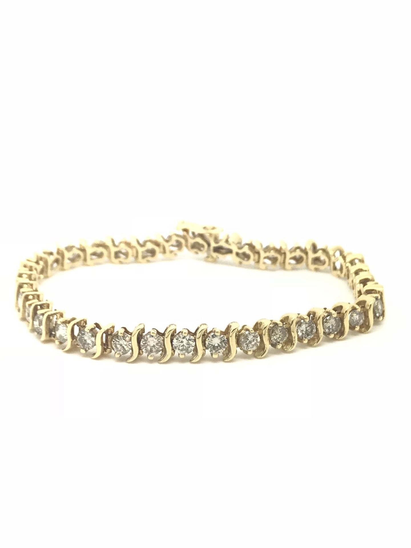 5.10ct Diamond Tennis Bracelet, 18ct Yellow Gold